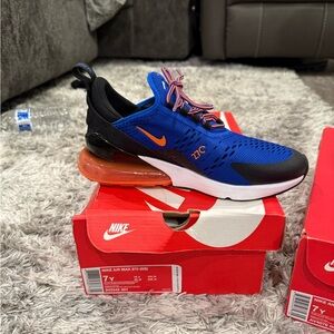 Nike Air Max 270 - Blue, Black, and Orange